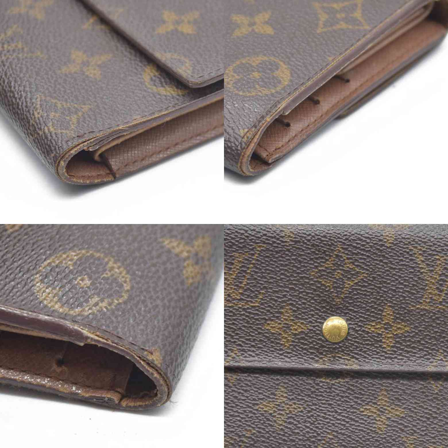 $720 Louis Vuitton Monogram Porte Tresor International Trifold Long Wallet TH1917