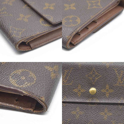 $720 Louis Vuitton Monogram Porte Tresor International Trifold Long Wallet TH1917