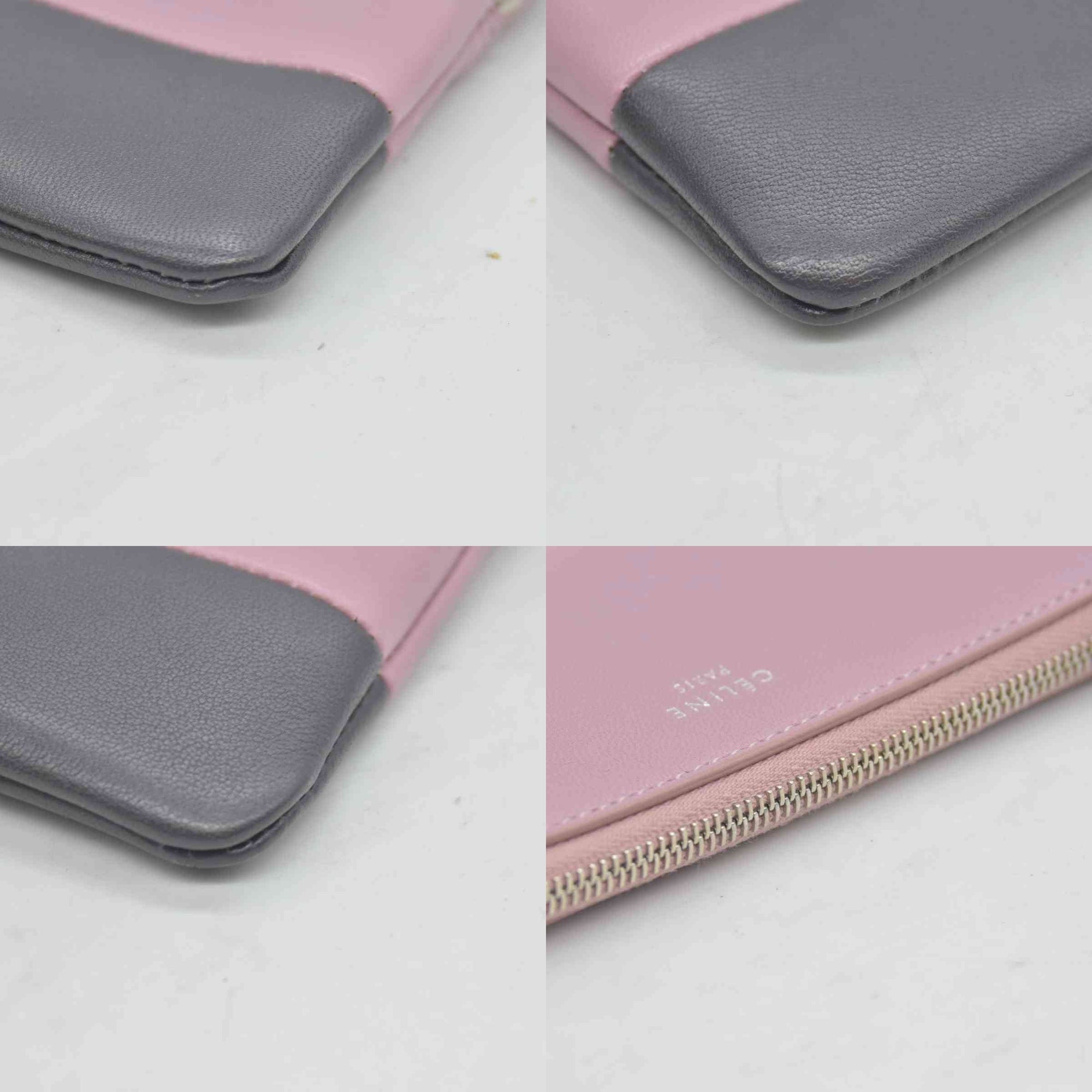 $540 Celine  2018 Bicolor Solo Key Pouch Wallet CONSIGNMENT