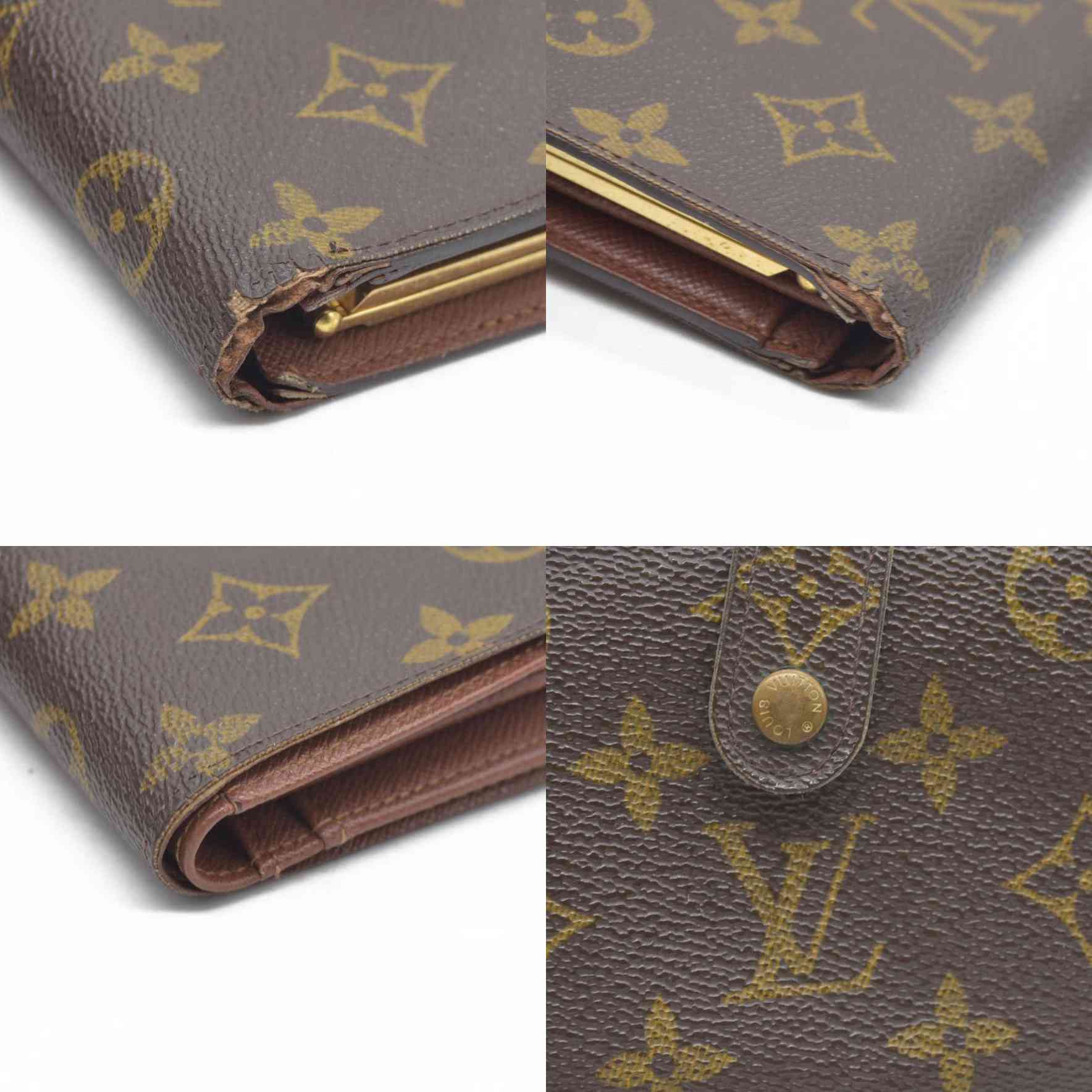 $675  Louis Vuitton Monogram Porte Monnaie Billets Viennois Bifold Wallet TH0041