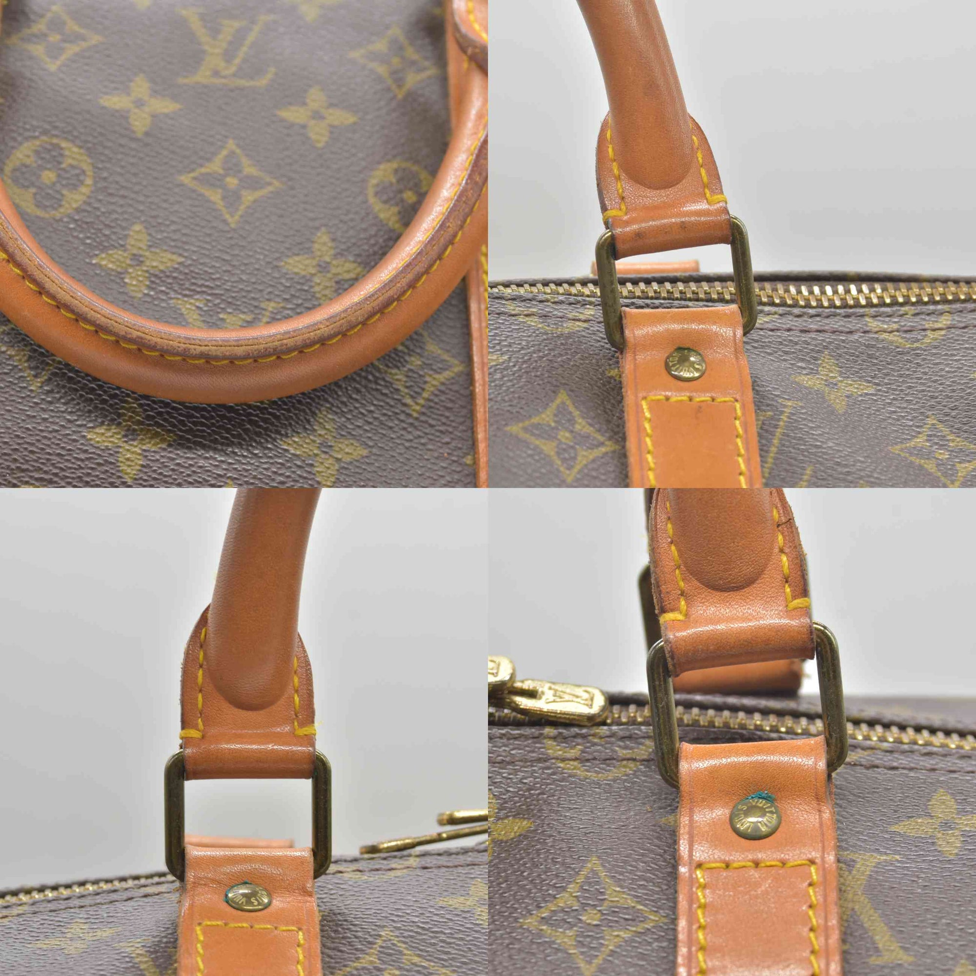 $2170 1989 Louis Vuitton Monogram Duffle Boston Bag Keepall 55 FC892
