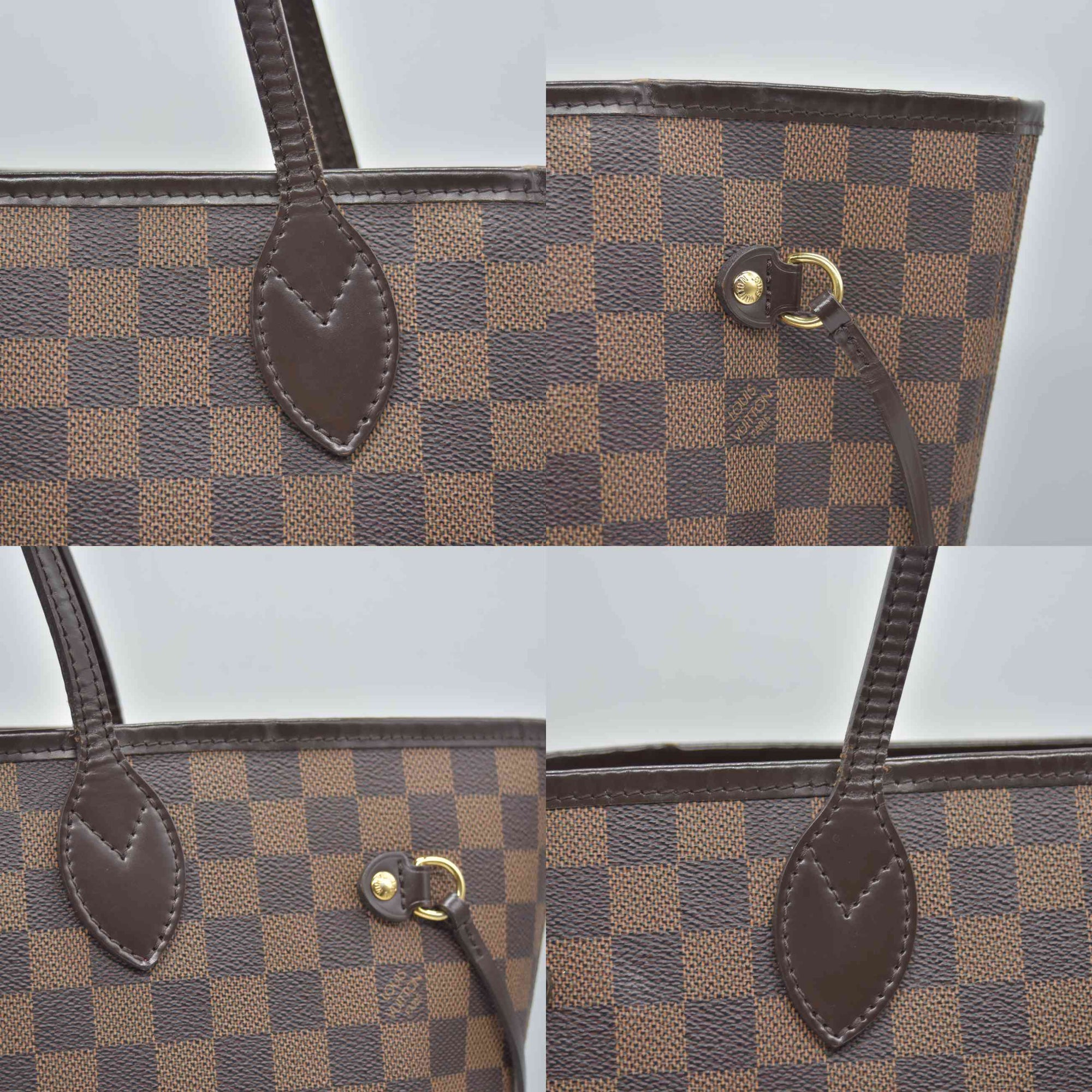 $2240 2012 Louis Vuitton Damier Ebene Neverfull MM GI4142