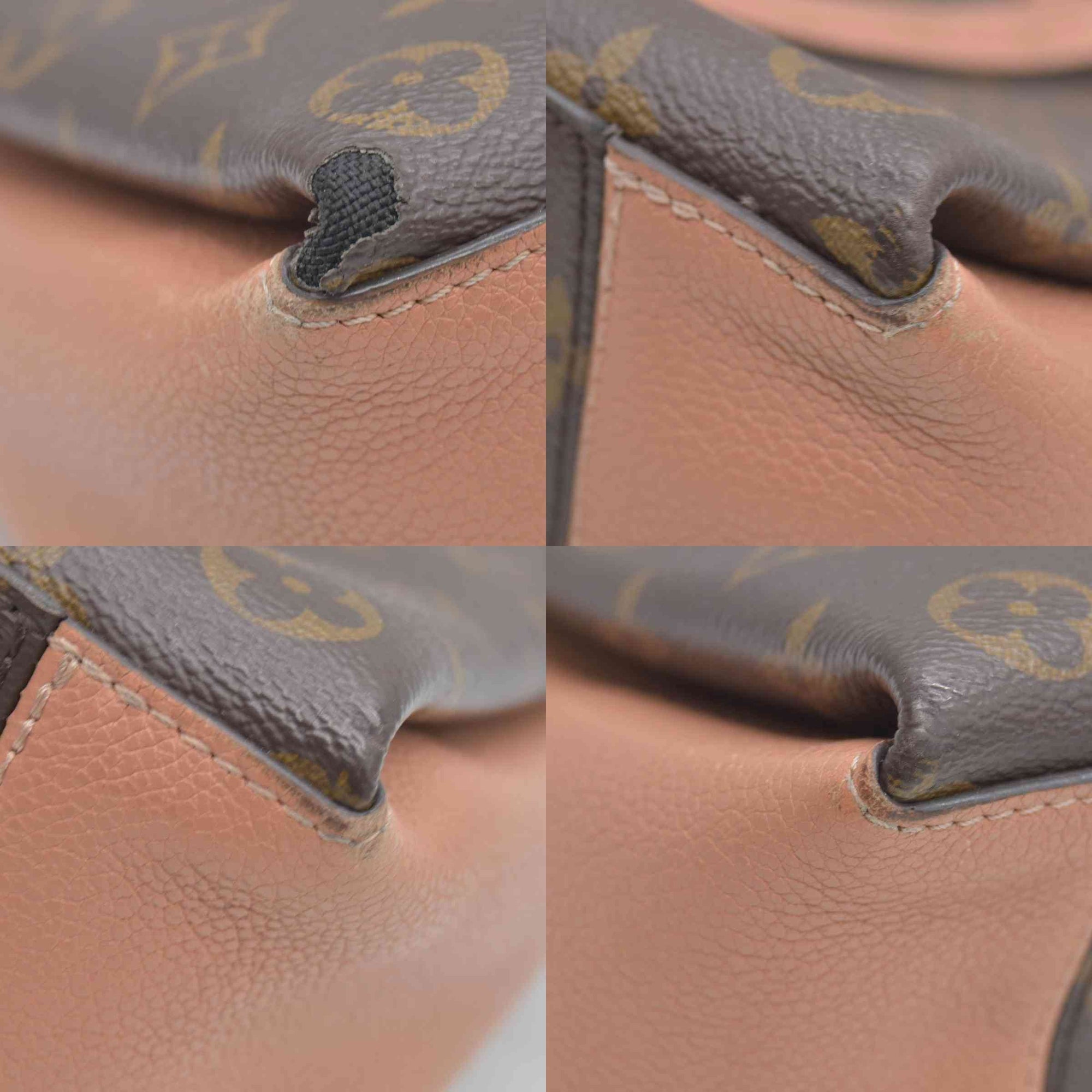 $2560 2019 Louis Vuitton Soufflot BB Monogram Peach Shoulder Bag Cloth CA4129 10019424