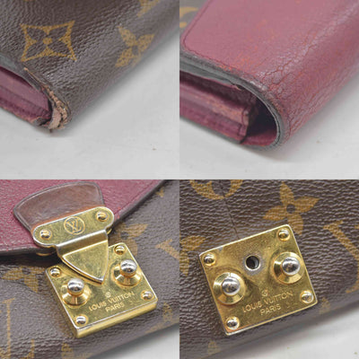 $1140 2015 Louis Vuitton Monogram Pallas Wallet Aurore SN1125