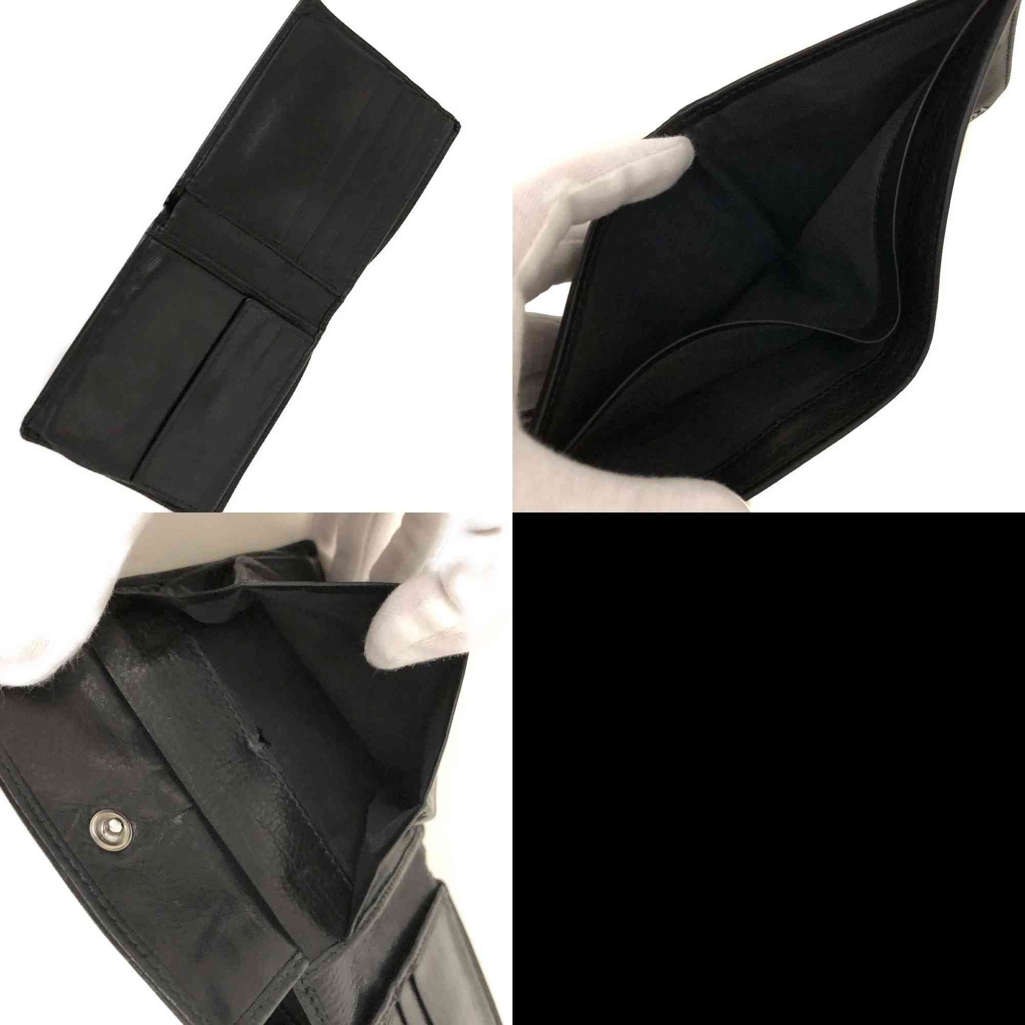 $650 PRADA Vitello Move Logo Bifold Wallet Black