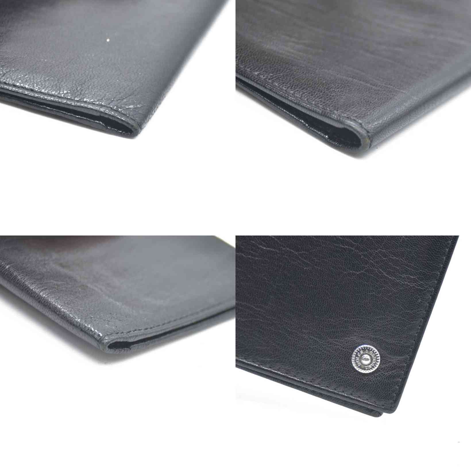 Dolce&Gabbana Leather Long Bifold Wallet Black