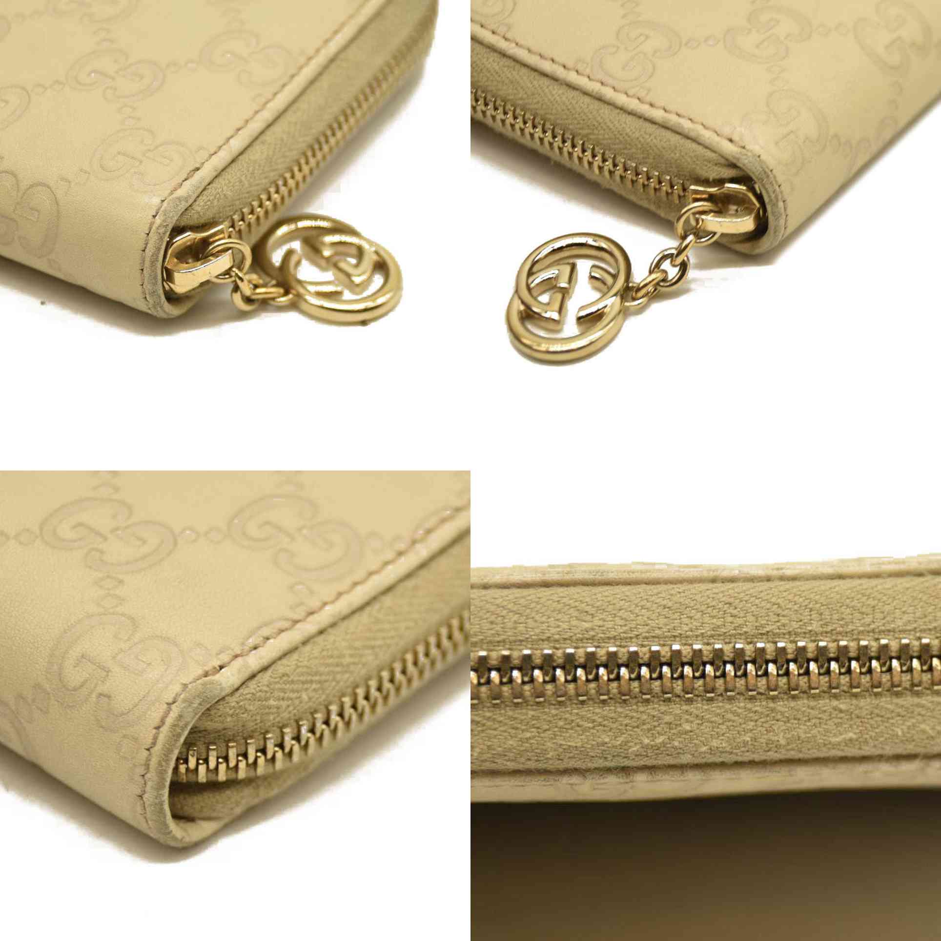 Gucci  Guccissima Large Twins Zip Around Off White $660
