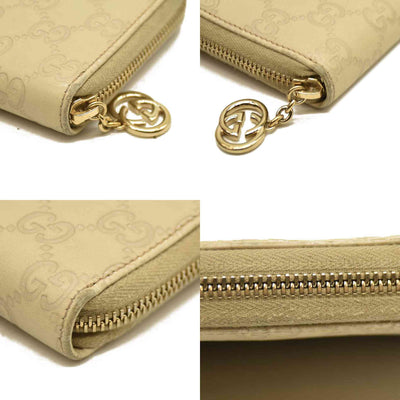 Gucci  Guccissima Large Twins Zip Around Off White $660