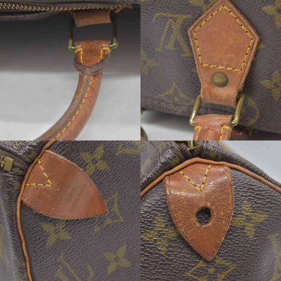 $1490 Louis Vuitton LV Hand Bag Speedy 25 Brown Monogram sp1905