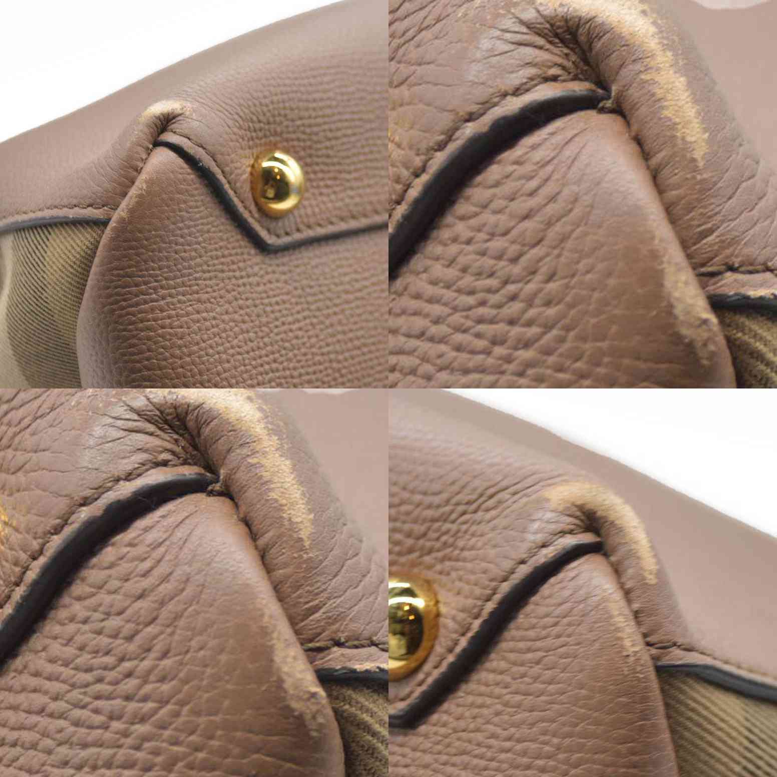 AUCTION $1795 BURBERRY Nova Check Canvas Leather Tote Bag w/Strap