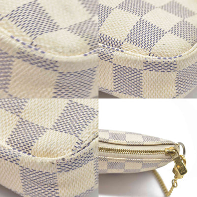 Louis Vuitton Damier Azur Mini Pochette Accessories Pouch Bag FL1026