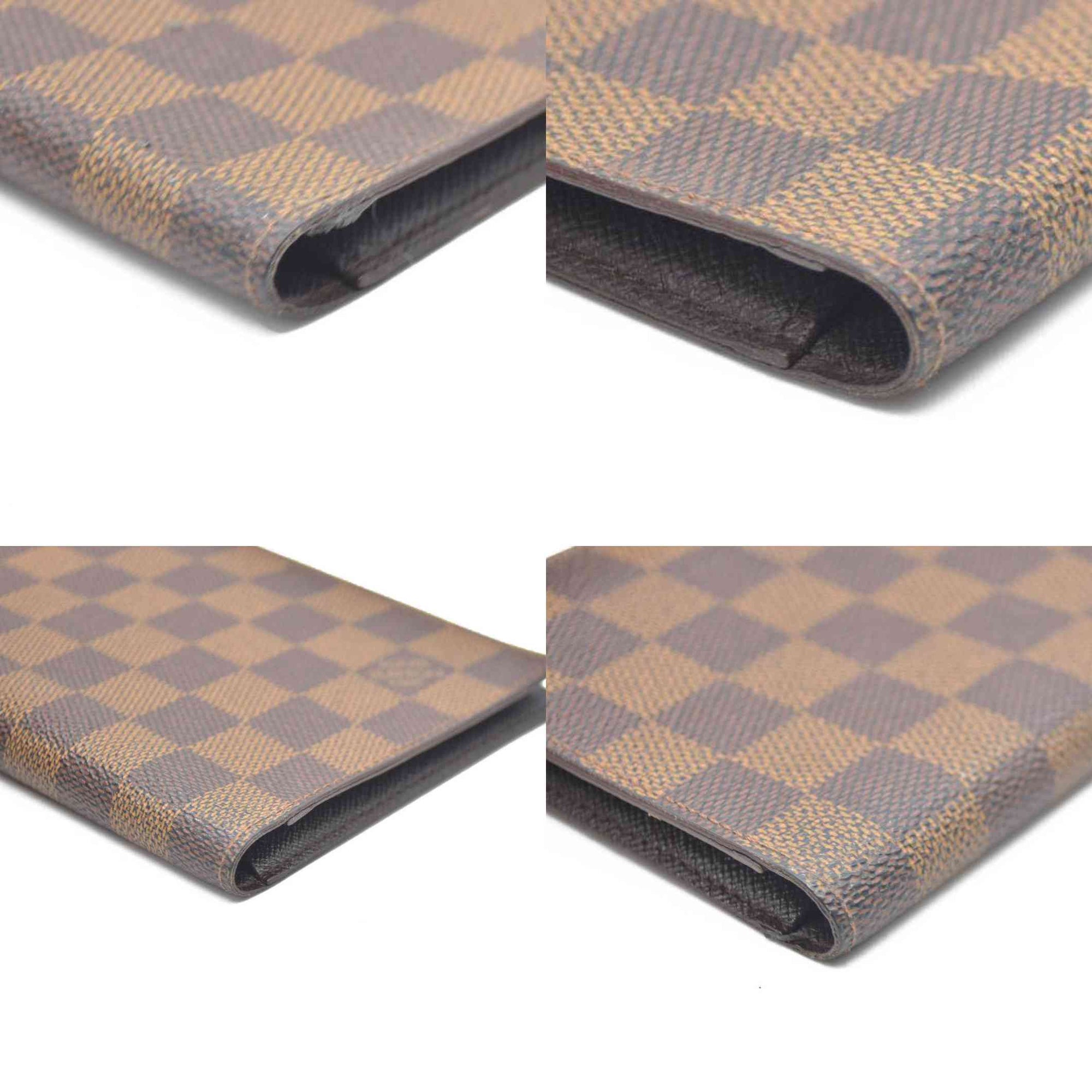 Louis Vuitton Damier Agenda De Poche Pocket Notebook Cover Brown MI1918