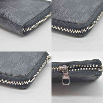 $435 2012 Louis Vuitton Damier Graphite Zippy Coin Purse Vertical MI2162