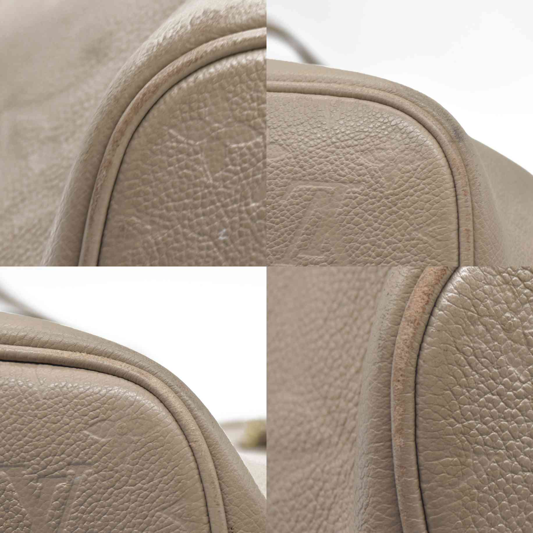 $2940 Louis Vuitton Empreinte Monogram Giant Neverfull MM Tourterelle RFID