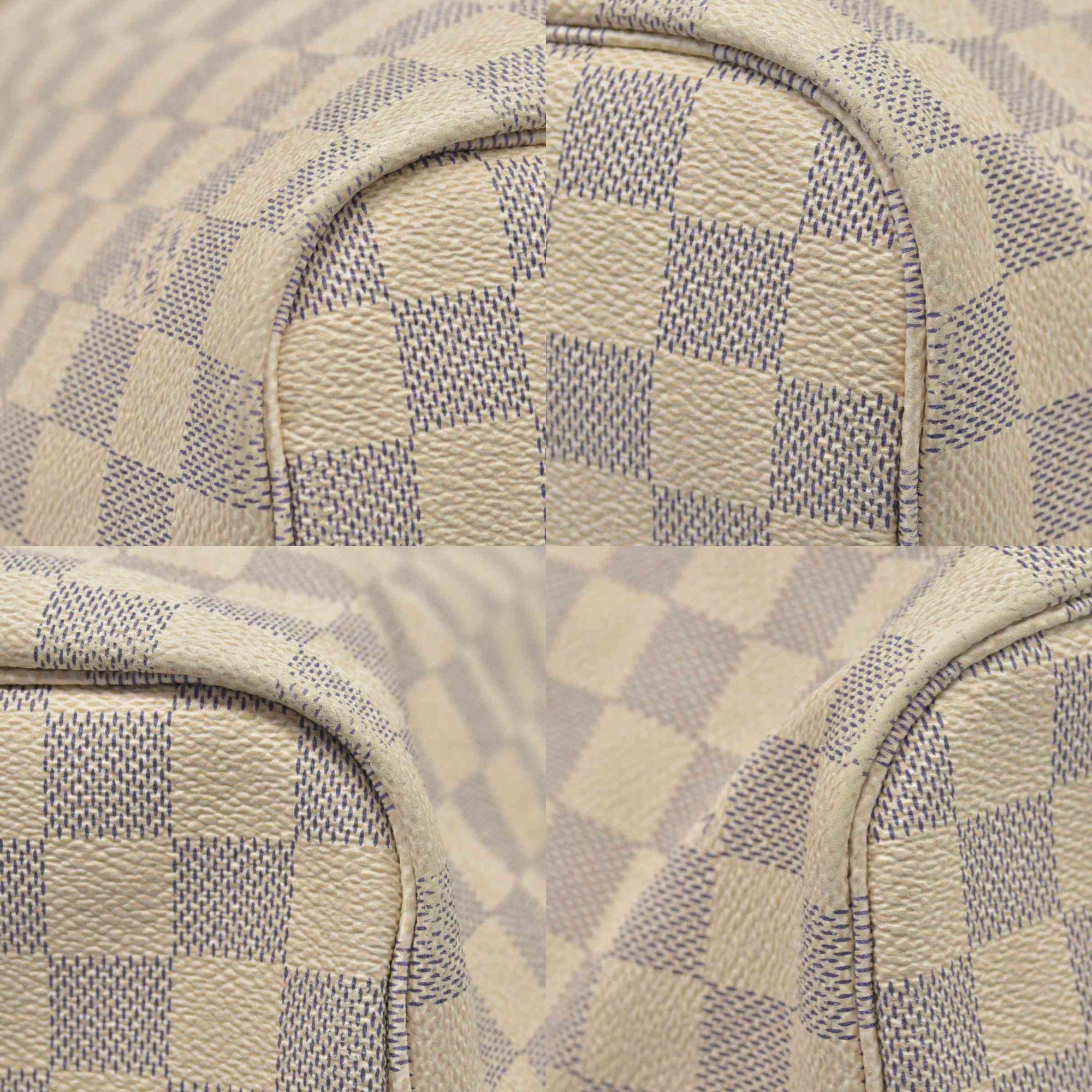 $2170 Louis Vuitton Damier Azur Neverfull MM AR0115