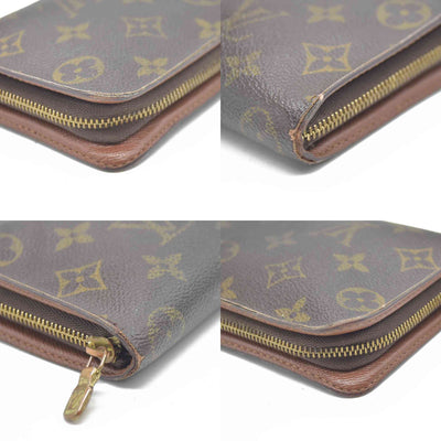 LOUIS VUITTON Monogram Porte Monnaie Zip Around Long Wallet