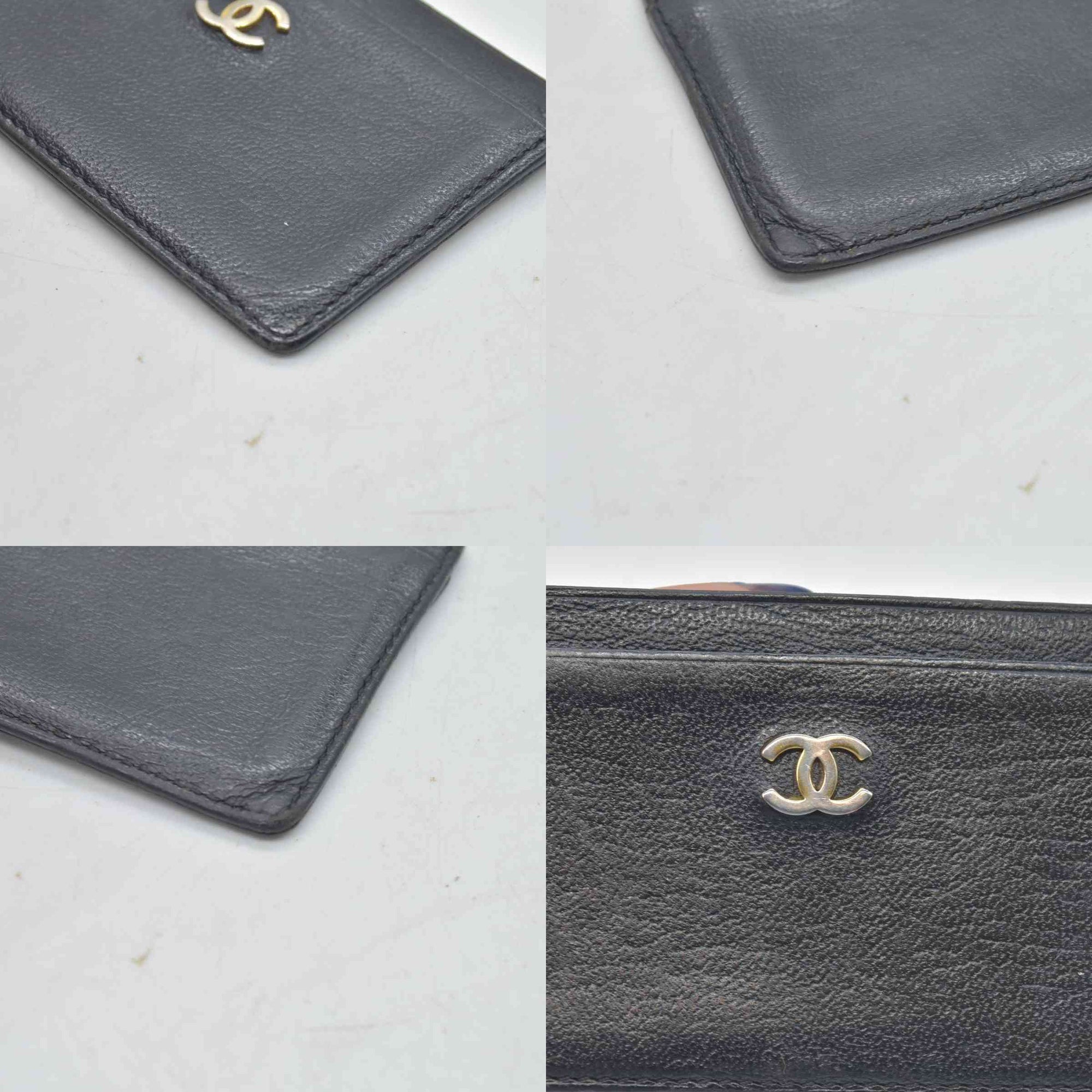Chanel Goatskin CC Card Holder Black CONSIGNMENT