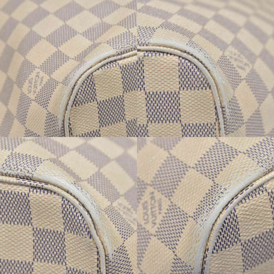$2500 Louis Vuitton Damier Azur Braided Neverfull MM Tote