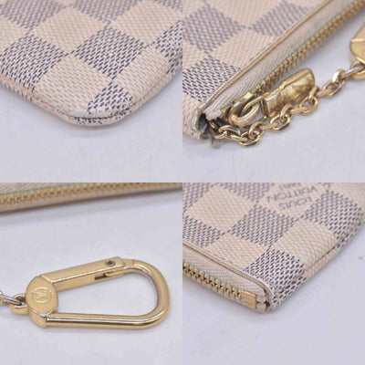 $455 2016 Louis Vuitton Damier Azur Key Pouch
