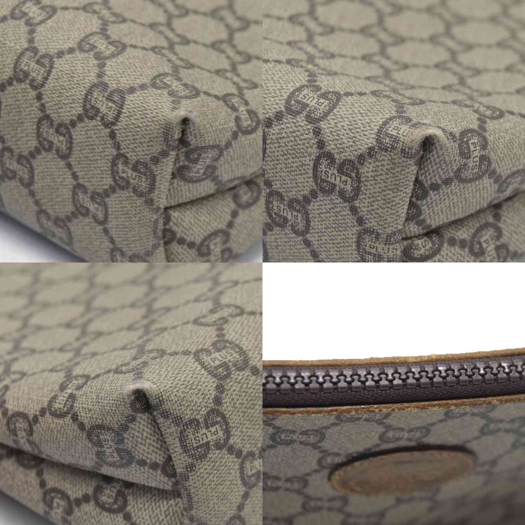Gucci GG Gucci Plus PVC Leather Pouch Clutch Bag Consignment