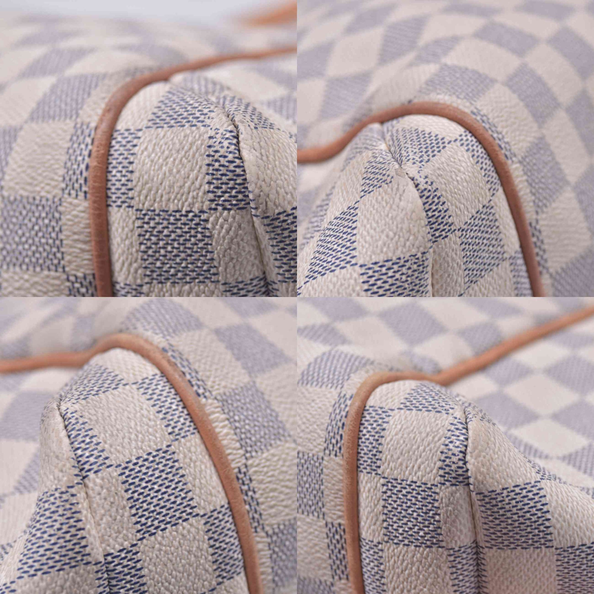 $1430 2012 Louis Vuitton Damier Azur Totally MM Shoulder Tote Bag MB0152