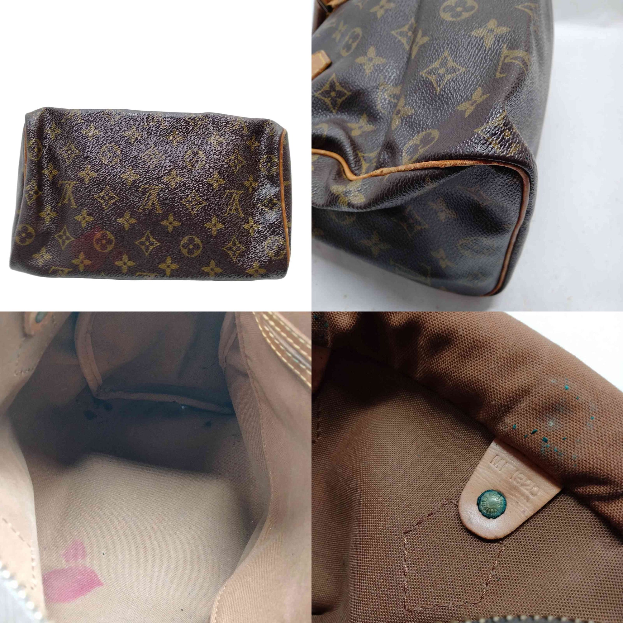 $1490 1990 Louis Vuitton Monogram Speedy 25 MI1920