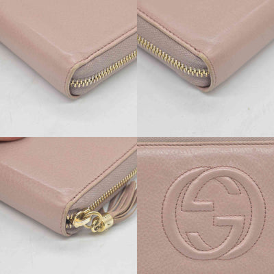Gucci Pebbled Calfskin Soho Zip Around Wallet Camelia COSNIGNMENT
