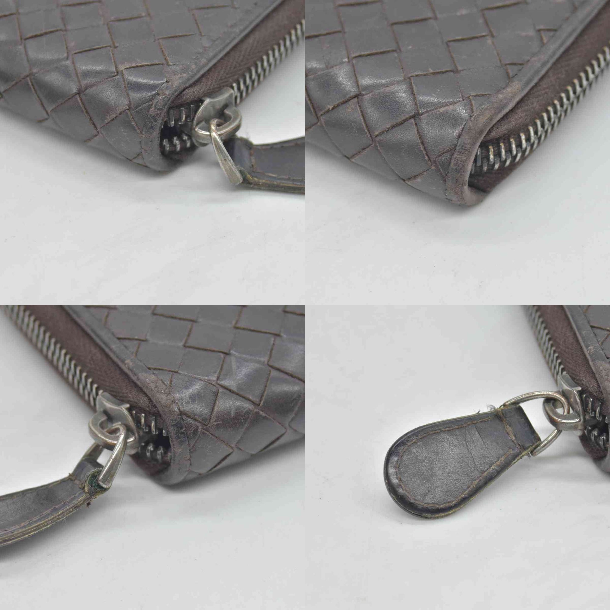 $1100 Bottega Veneta Nappa Intrecciato Zip Around Wallet CONSIGNMENT