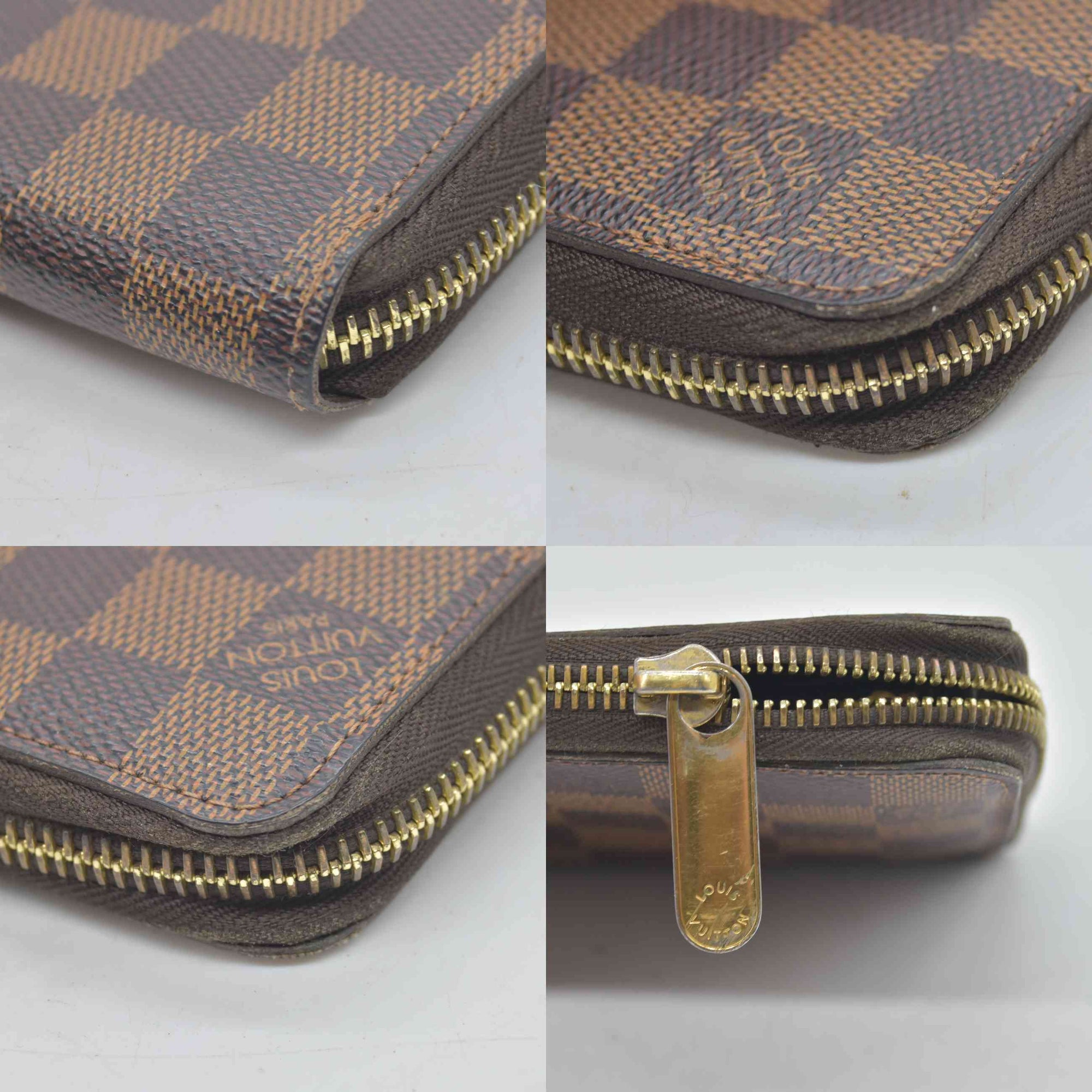 $915 2012 Louis Vuitton Damier Ebene Zippy Wallet CA2162