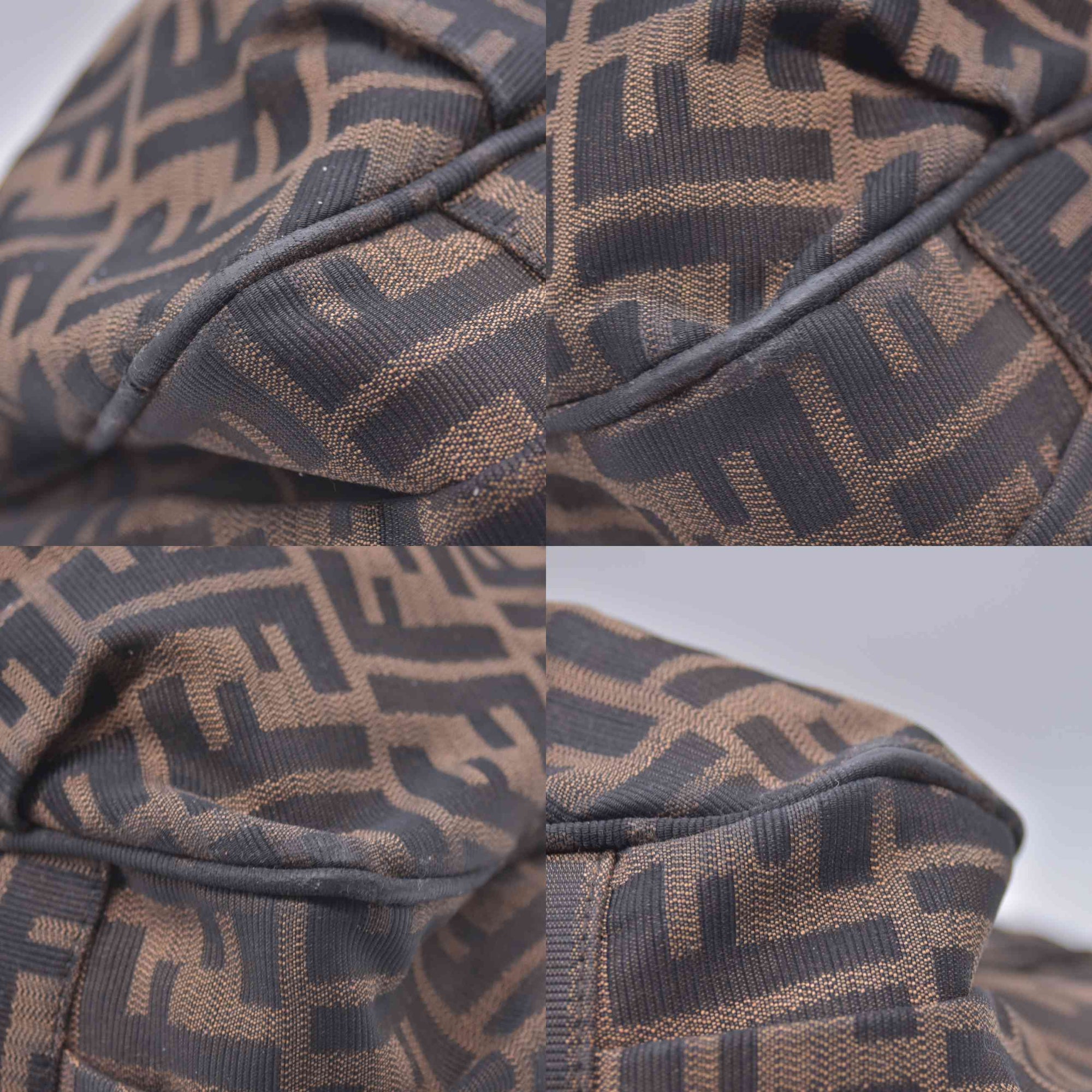 $1435 Fendi Zucca Patent Mia Tote Tobacco CONSIGNMENT