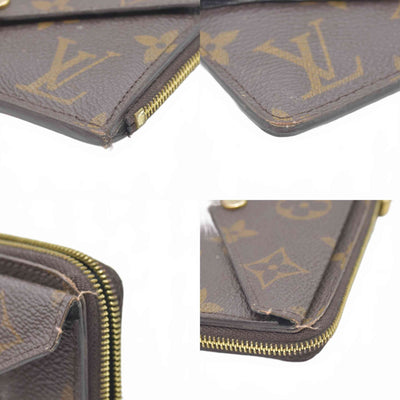 $675 Louis Vuitton  Monogram Recto Verso Card Holder Black RFID Missing Chain