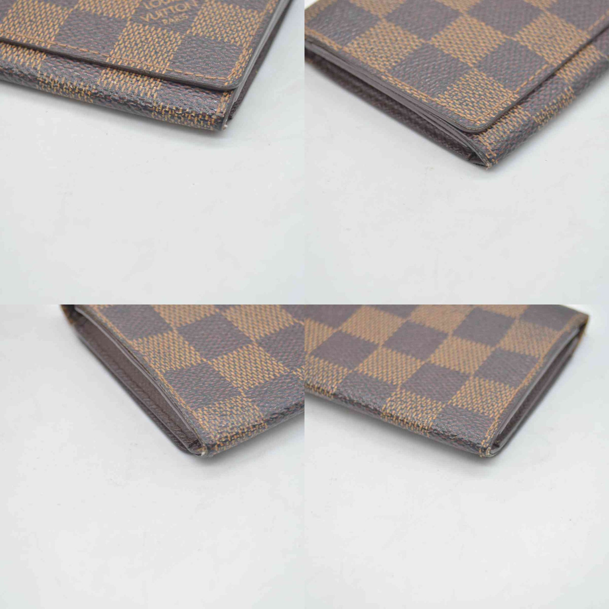$315 LOUIS VUITTON Damier Ebene Envelope Business Card Holder CONSIGNMENT