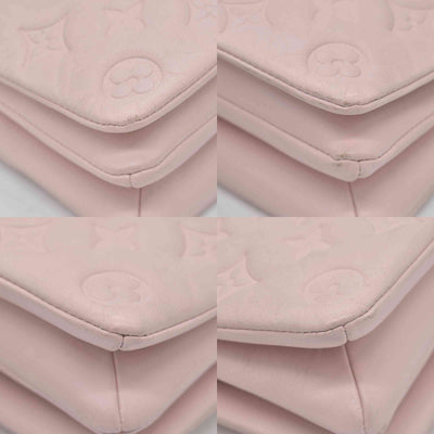 $2840 Louis Vuitton Monogram Embossed Pochette Coussin