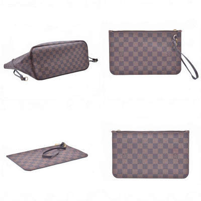 $2240 2015 Louis Vuitton Damier Ebene Neverfull MM with Pouch SF5105 10021107