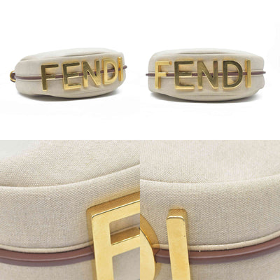 $2800 Fendi Beige Canvas Fendigraphy Small Hobo Shoulder Bag Handbag