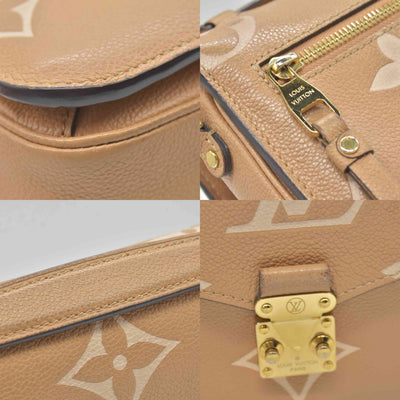 $3100 RFID Louis Vuitton Empreinte Monogram Giant Pochette Metis Arizona Beige 10019913