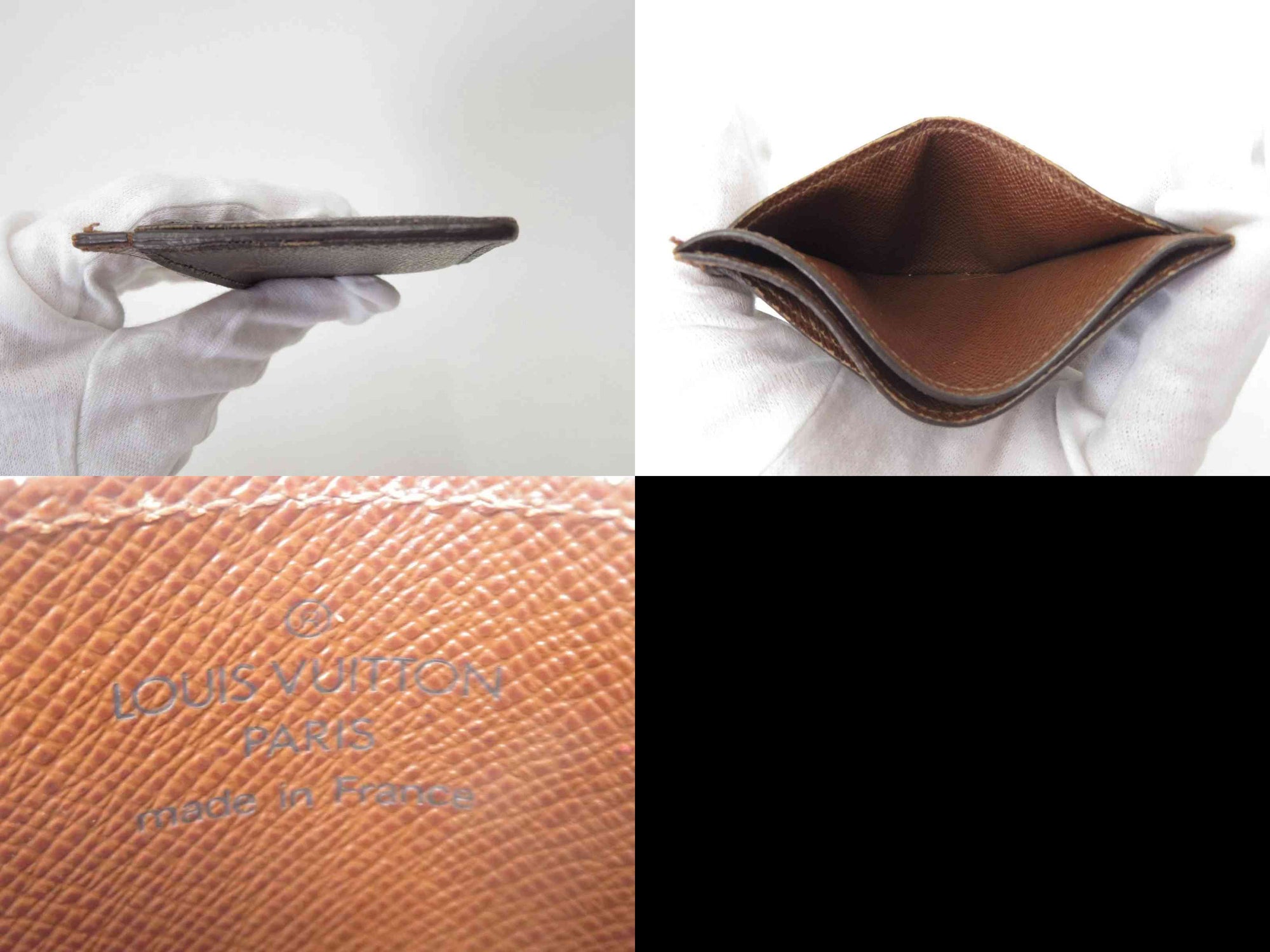 $285 2004 LOUIS VUITTON Monogram Porte Cartes Simple Pass Card Case SP0034