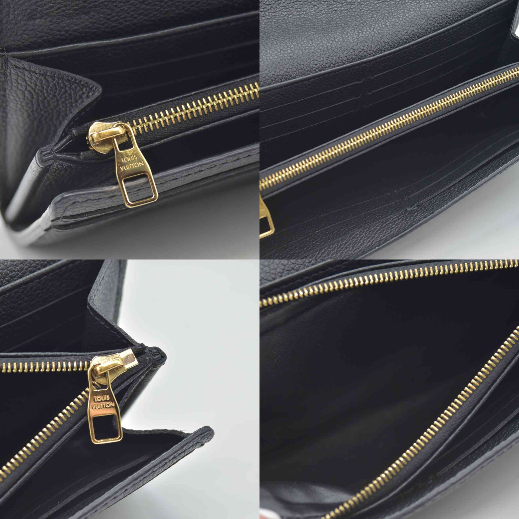 $1060 RFID Louis Vuitton Empreinte Sarah Wallet NM Black