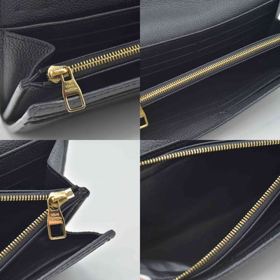 $1060 RFID Louis Vuitton Empreinte Sarah Wallet NM Black