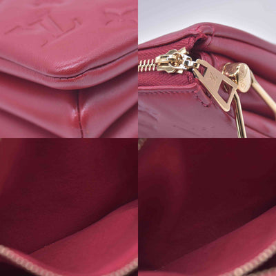 $3900 LOUIS VUITTON Monogram Empreinte Coussin PM Rubis Red RFID 10021360