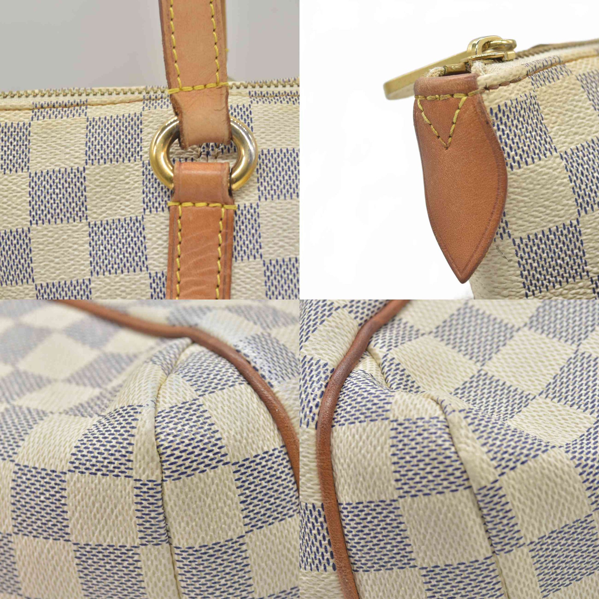 $1270 2010 Louis Vuitton Damier Azur Totally PM AR1130