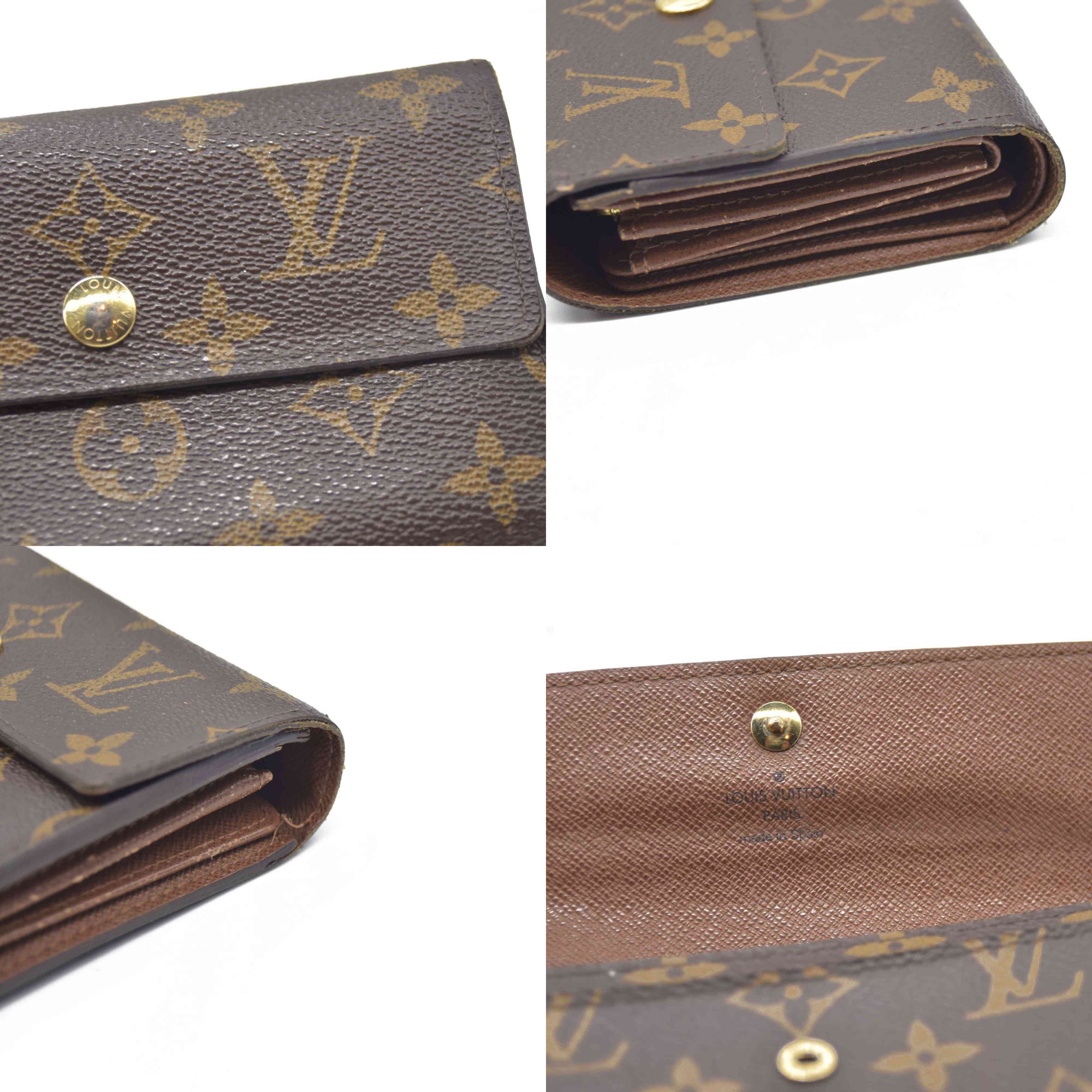 $610 LOUIS VUITTON Monogram Alexandra Trifold Wallet CA0112