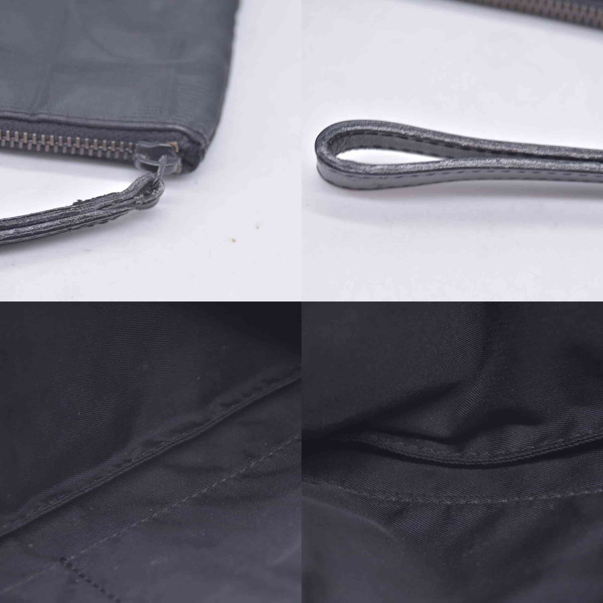 $450 Chanel Long Makeup Pouch Black CONSIGNMENT 10021208