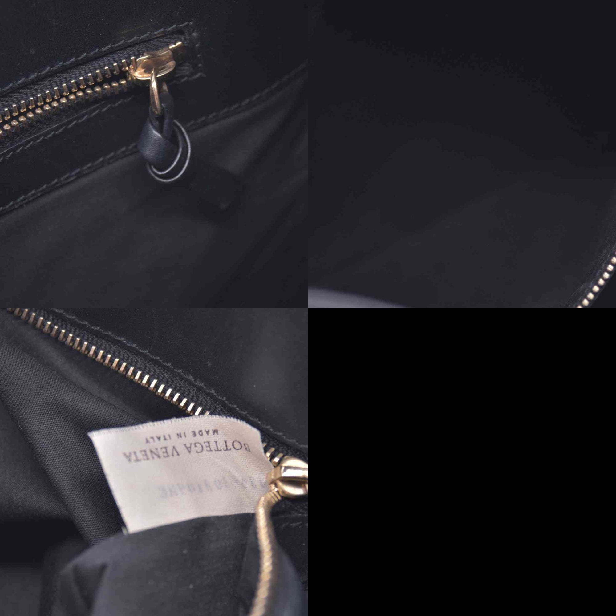 $1250 BOTTEGA VENETA Vintage Smooth Leather Knot Shoulder Bag Black CONSIGNMENT 10021197