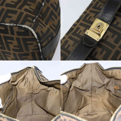 $980 2004 Fendi Zucca Canvas Vanity Hand Bag 2305-8BR465-019