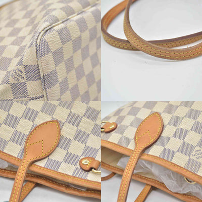 $2160 Louis Vuitton Damier Azur Neverfull PM Tote Bag Handbag VI3178 CONSIGNMENT