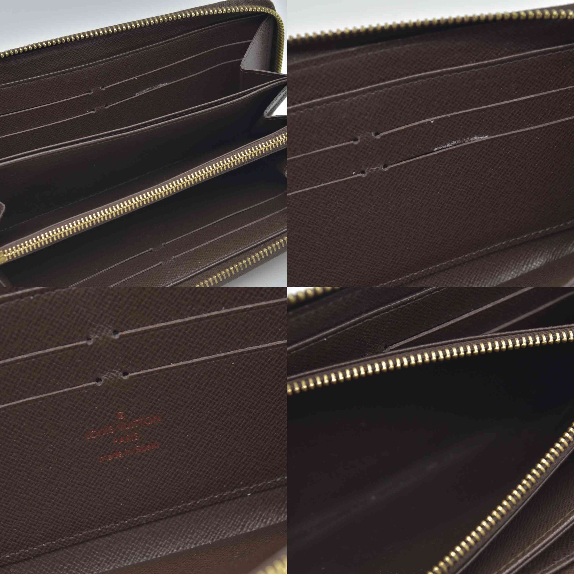 $915 2012 Louis Vuitton Damier Ebene Zippy Wallet CA2162