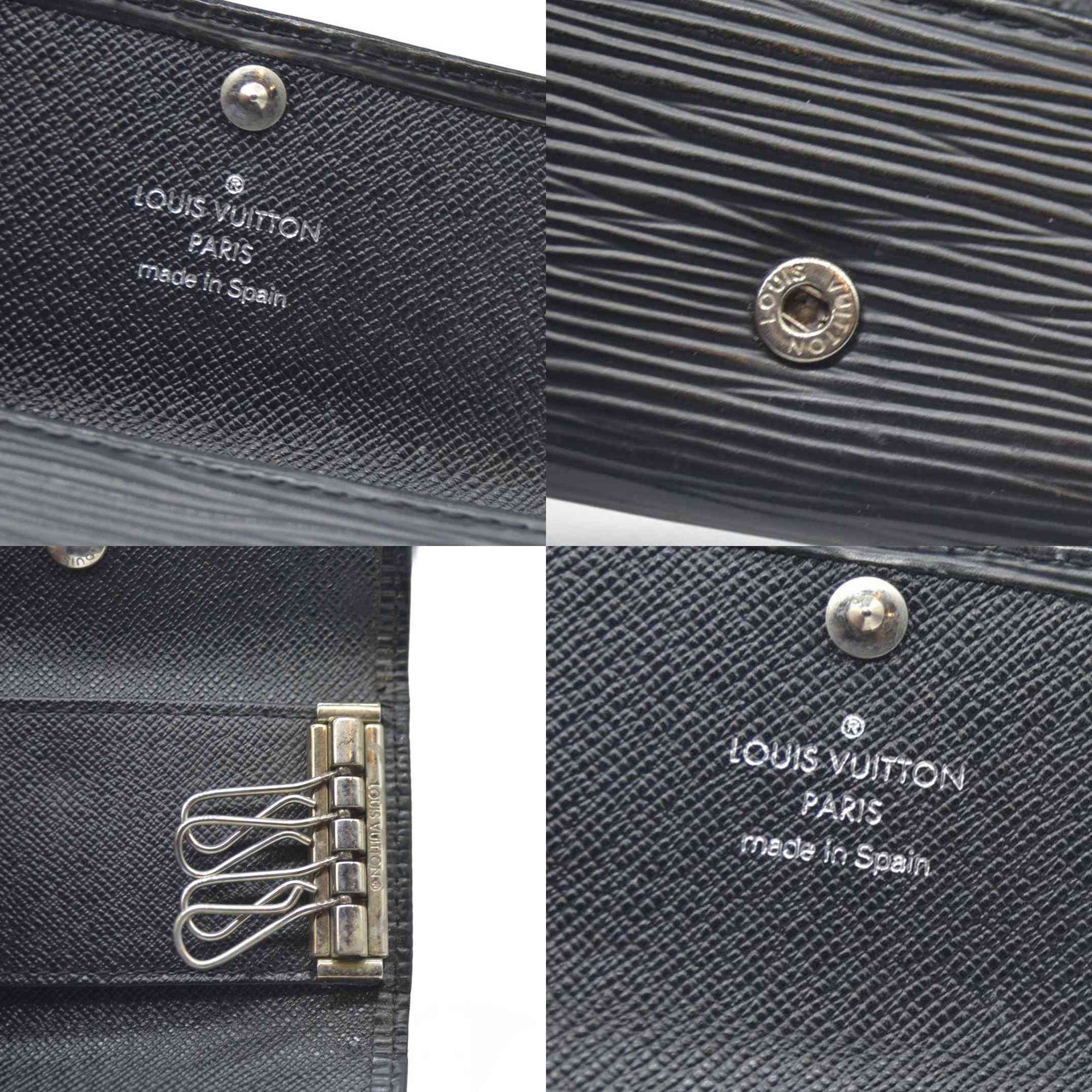 AUCTION $320 Louis Vuitton Epi Multicles 4 Key Ring Holder Black CA1015