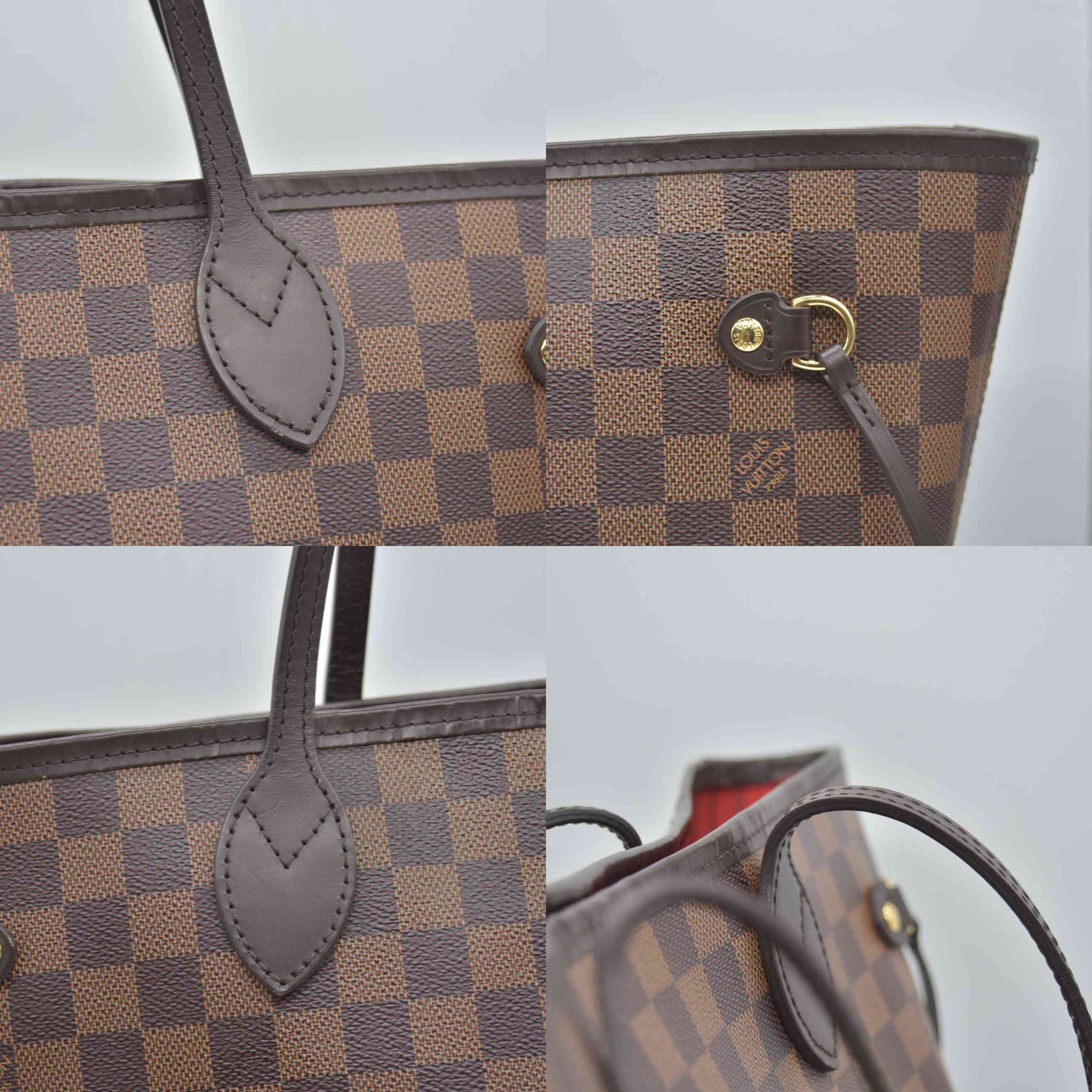 $2240 2020 Louis Vuitton Damier Ebene Neverfull MM SD4290