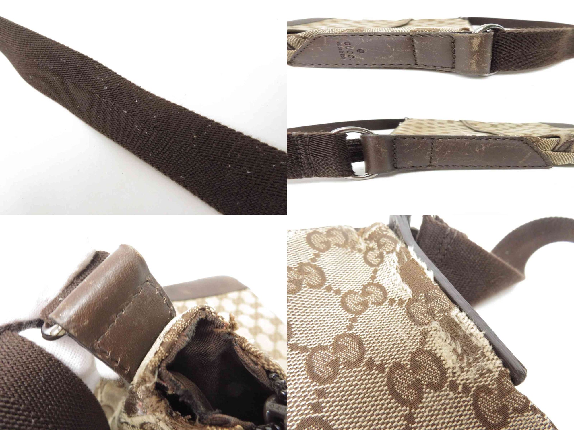 $950 2010 Gucci GG Canvas Shoulder Messenger Bag 181092-204991